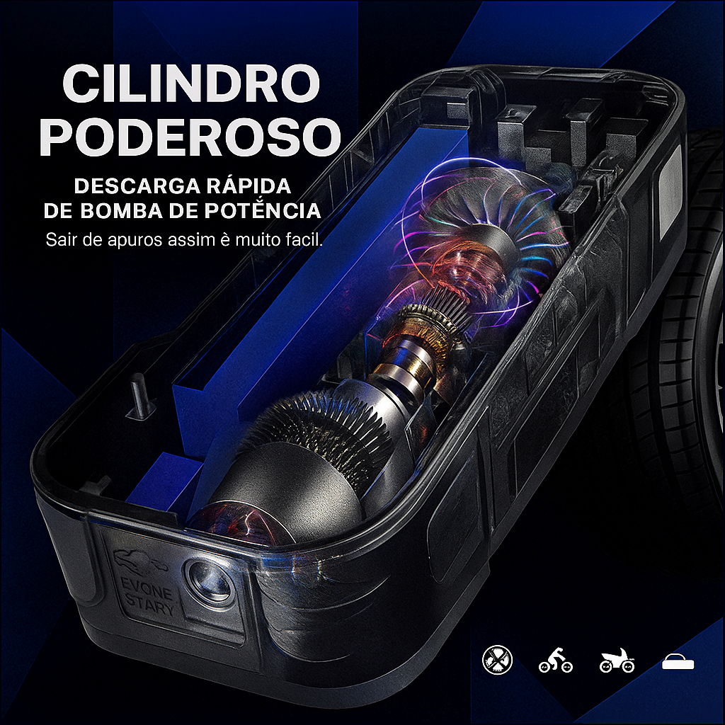 Arrancador Portátil 3 em 1 com