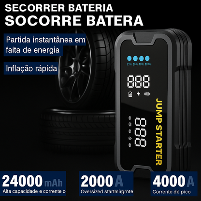 Arrancador Portátil 3 em 1 com