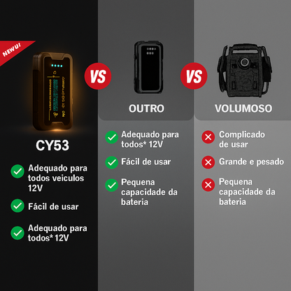 Arrancador Portátil 3 em 1 com